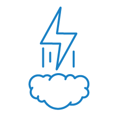 lightning and cloud icon